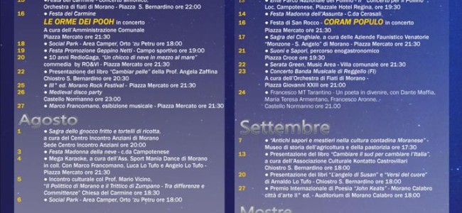 Al via “D’estate Morano 2014”, eventi per tutte le generazioni Al via “D’estate Morano 2014”, eventi per tutte le generazioni