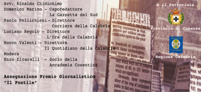 Trebisacce, sabato la prima edizione del premio giornalistico “Il Pontile” Trebisacce, sabato la prima edizione del premio giornalistico “Il Pontile”