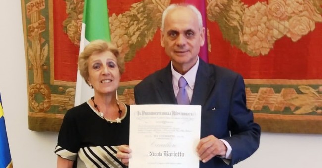 Conferita ad un amendolarese l’onorificenza di Cavaliere dell’Ordine “al Merito della Repubblica Italiana”