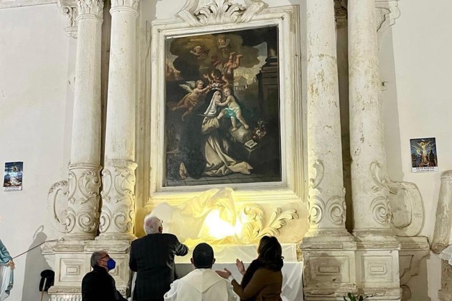 Svelata la tela di Santa Rosa da Lima nel Convento di Amendolara