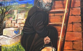 Corigliano. San Francesco versione operaio compare in un dipinto nel centro storico