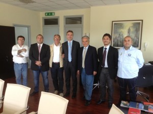 La delegazione Udc di Oriolo a Catanzaro, con l'assessore regionale ai Trasporti Fedele e il consigliere regionale Gallo