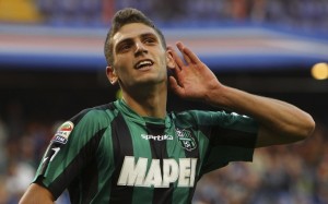 Domenico Berardi grande protagonista nel 4-3 del Sassuolo contro il Milan