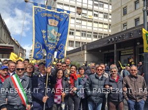 Un momento della manifestazione della Coldiretti a Catanzaro