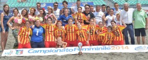La compagine del Catanzaro, Campione d'Italia Beach Soccer Donne 2014 